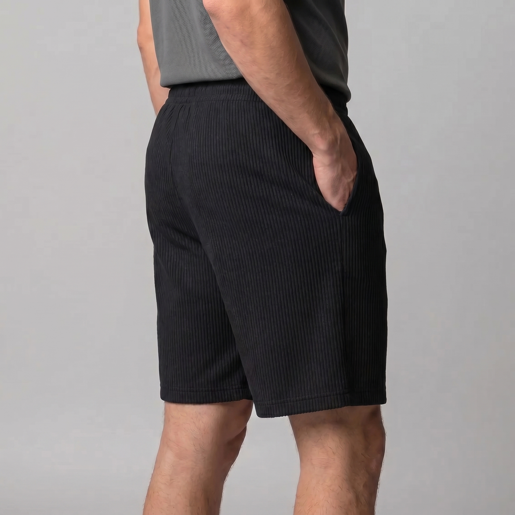 Herren Plissierte Locker Geschnittene Shorts