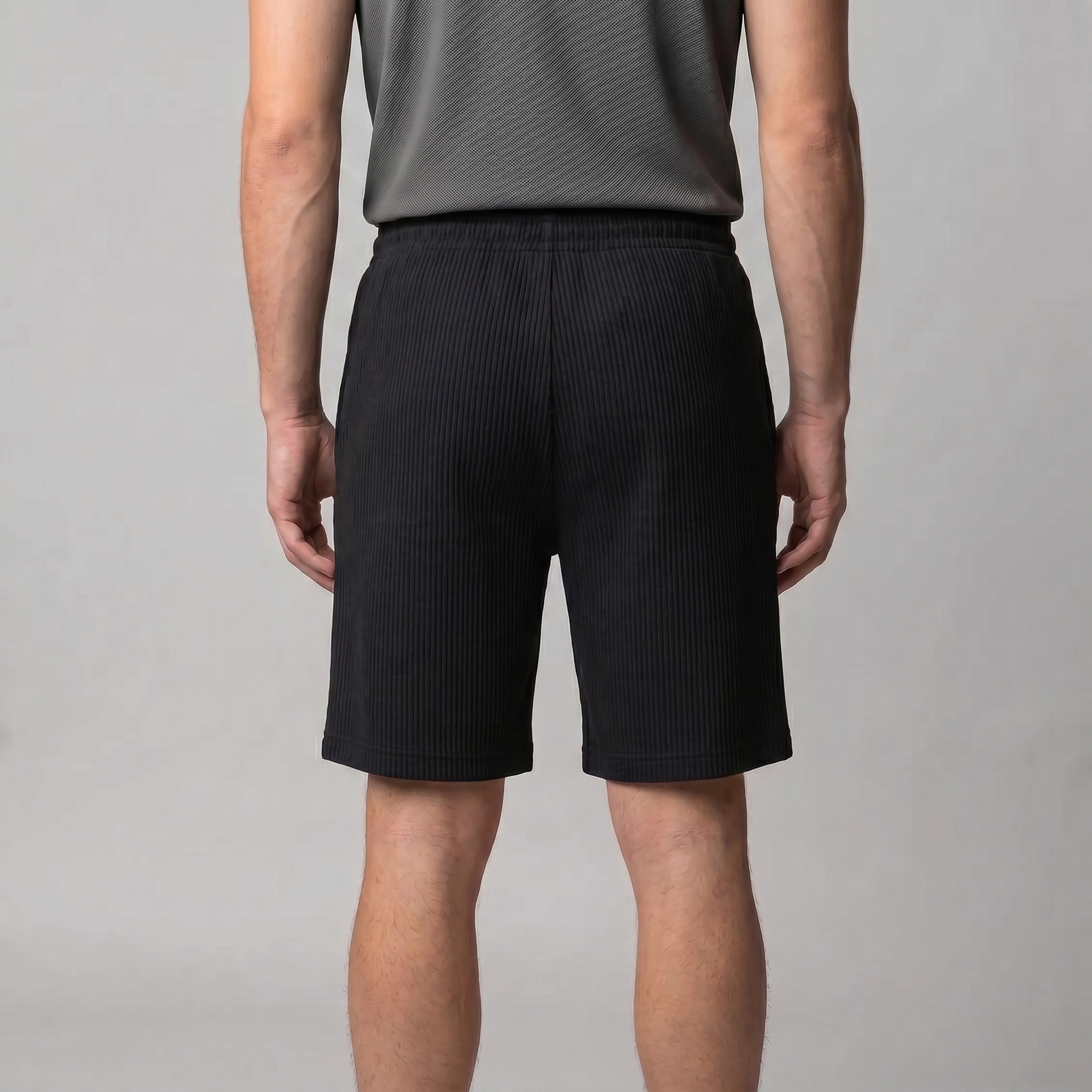 Herren Plissierte Locker Geschnittene Shorts