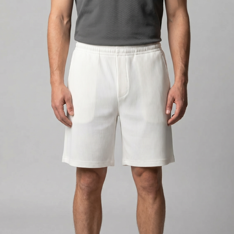 Herren Plissierte Locker Geschnittene Shorts