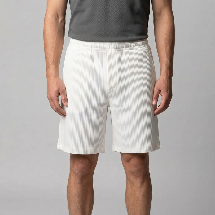 Herren Plissierte Locker Geschnittene Shorts
