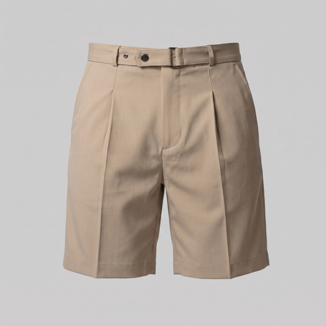 Herren Chino Shorts Mit Falten Maßgeschneidert