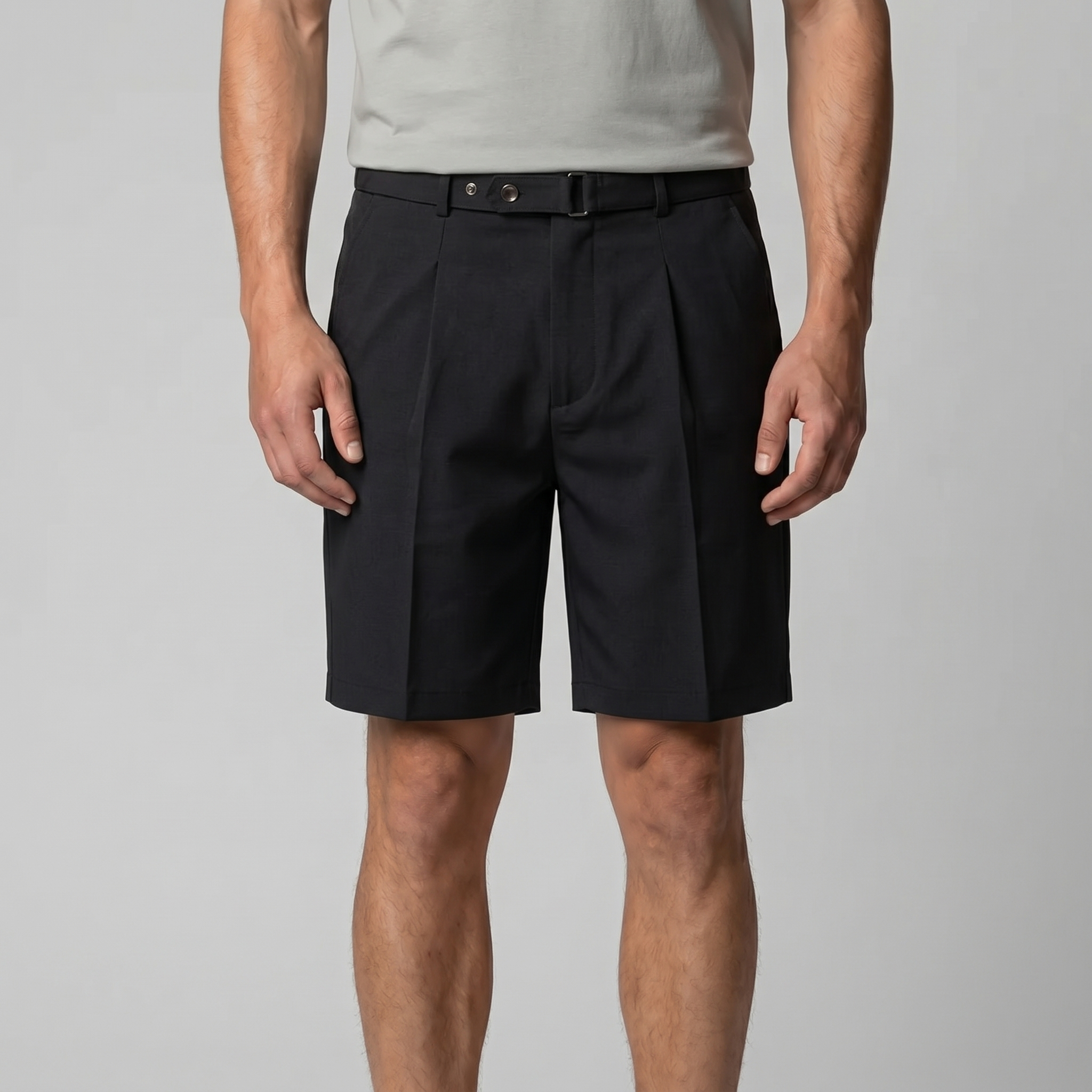 Herren Chino Shorts Mit Falten Maßgeschneidert