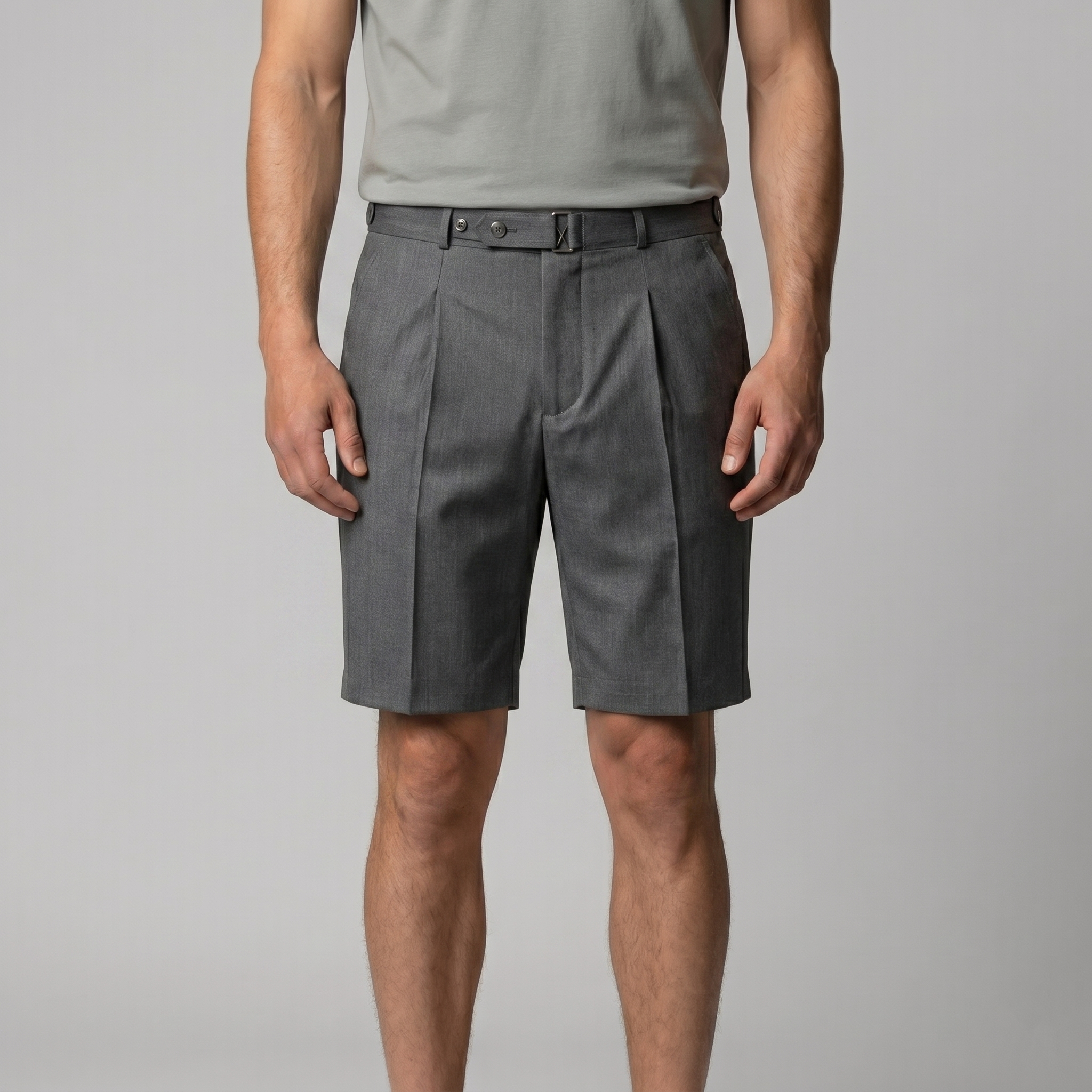 Herren Chino Shorts Mit Falten Maßgeschneidert