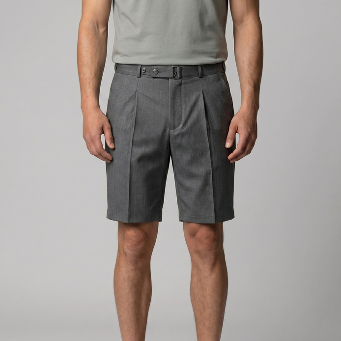 Herren Chino Shorts Mit Falten Maßgeschneidert