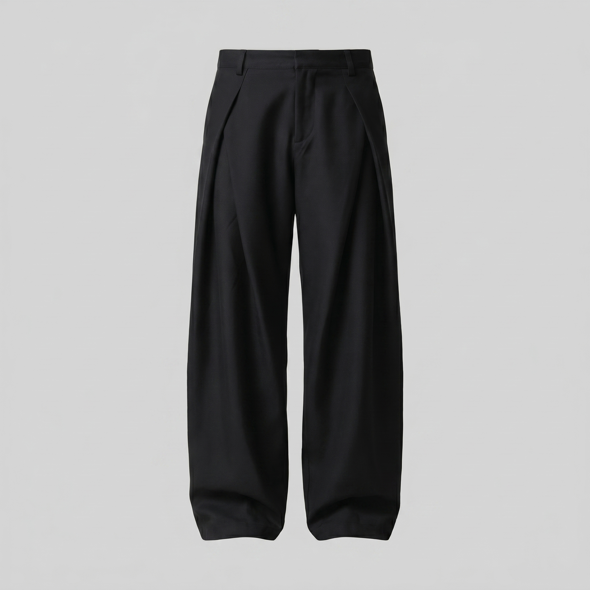 Herren Faltenhose Mit Weitem Bein Taillierte Anzughose