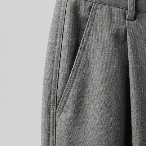 Herren Faltenhose Mit Weitem Bein Taillierte Anzughose