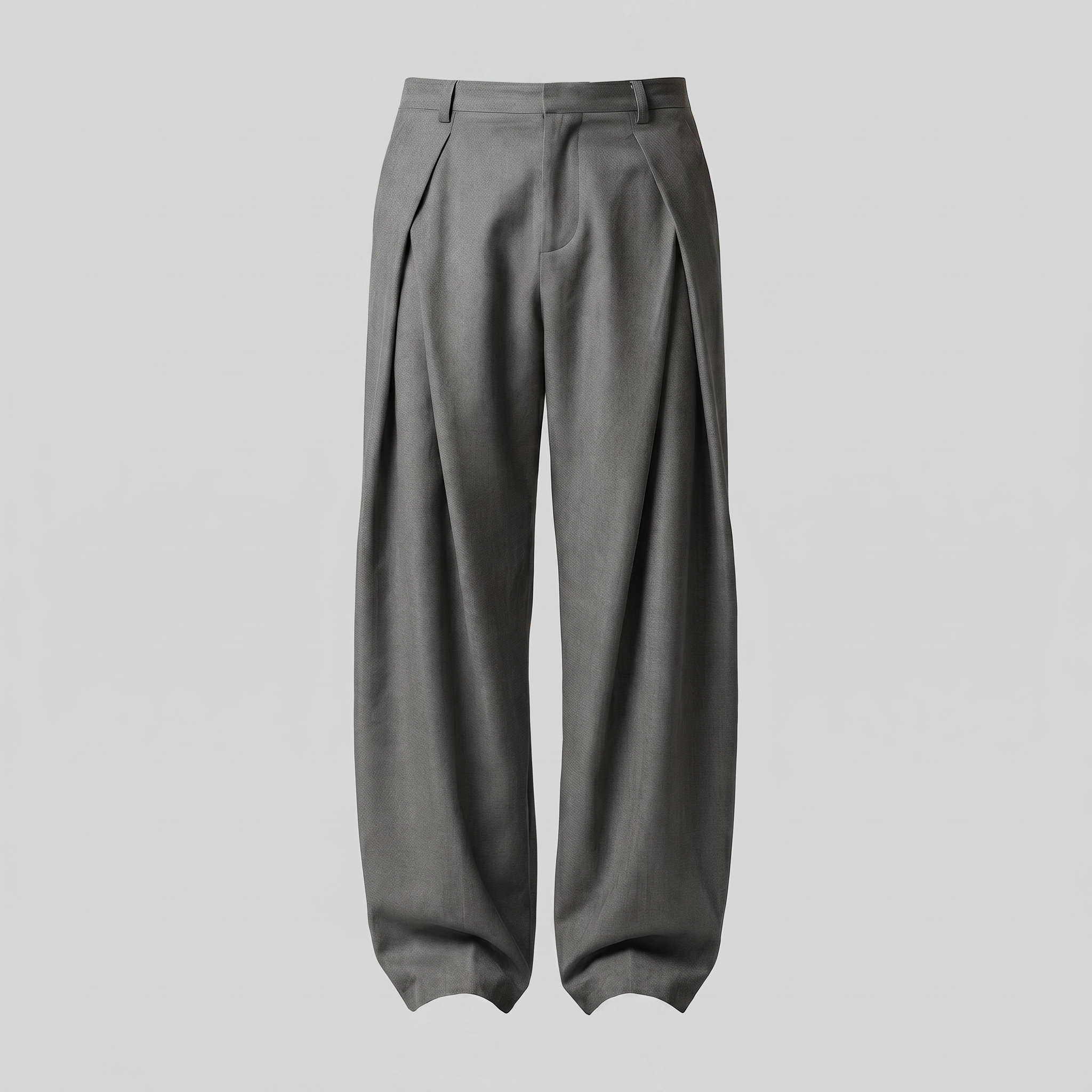 Herren Faltenhose Mit Weitem Bein Taillierte Anzughose