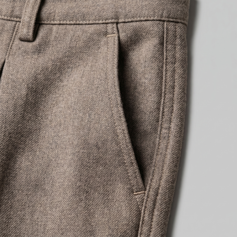 Herren Faltenhose Mit Weitem Bein Taillierte Anzughose
