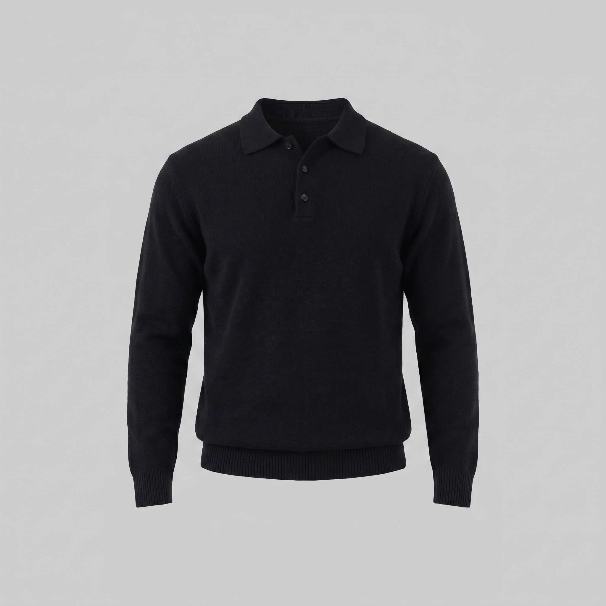 Herren Polo Kragen Strickpullover