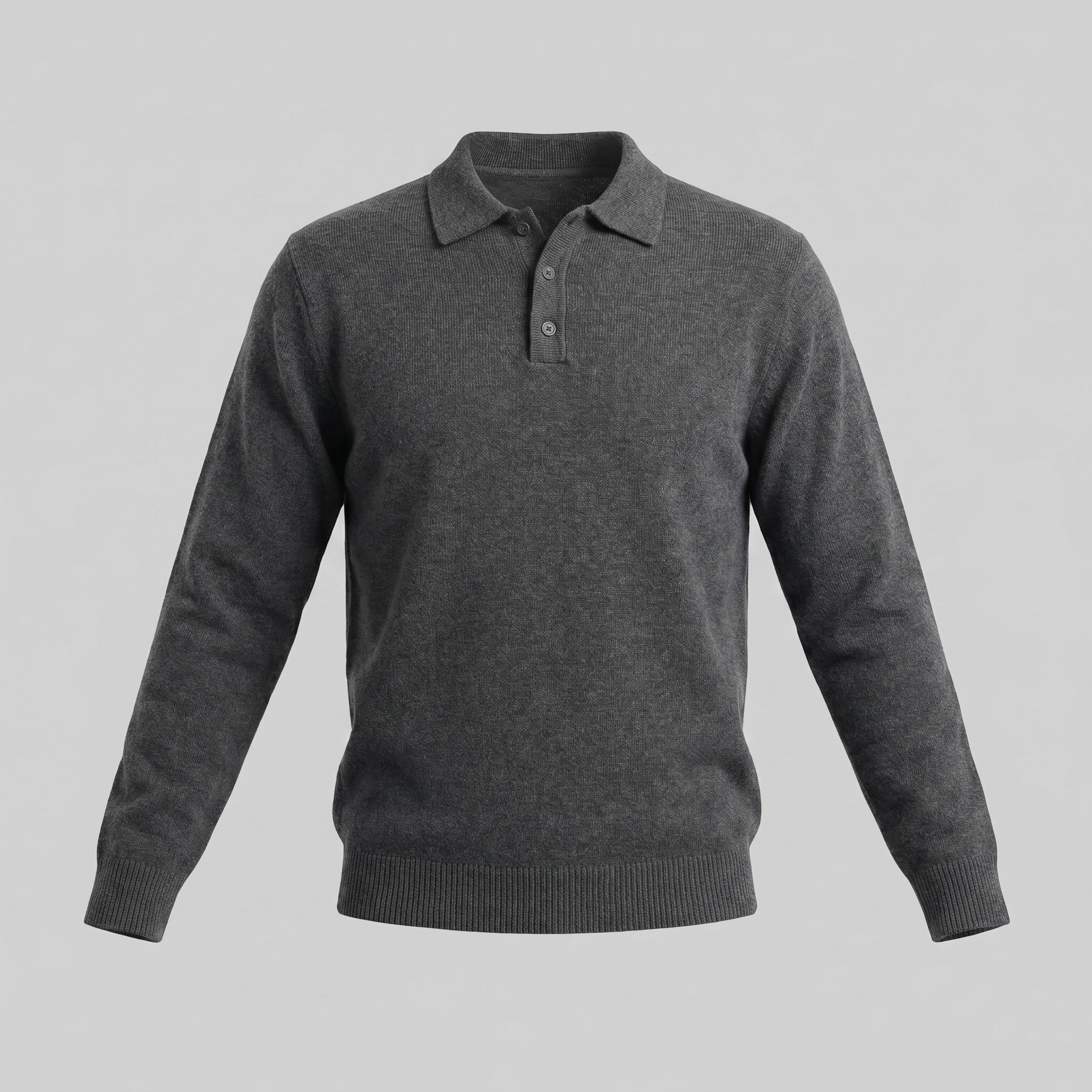 Herren Polo Kragen Strickpullover