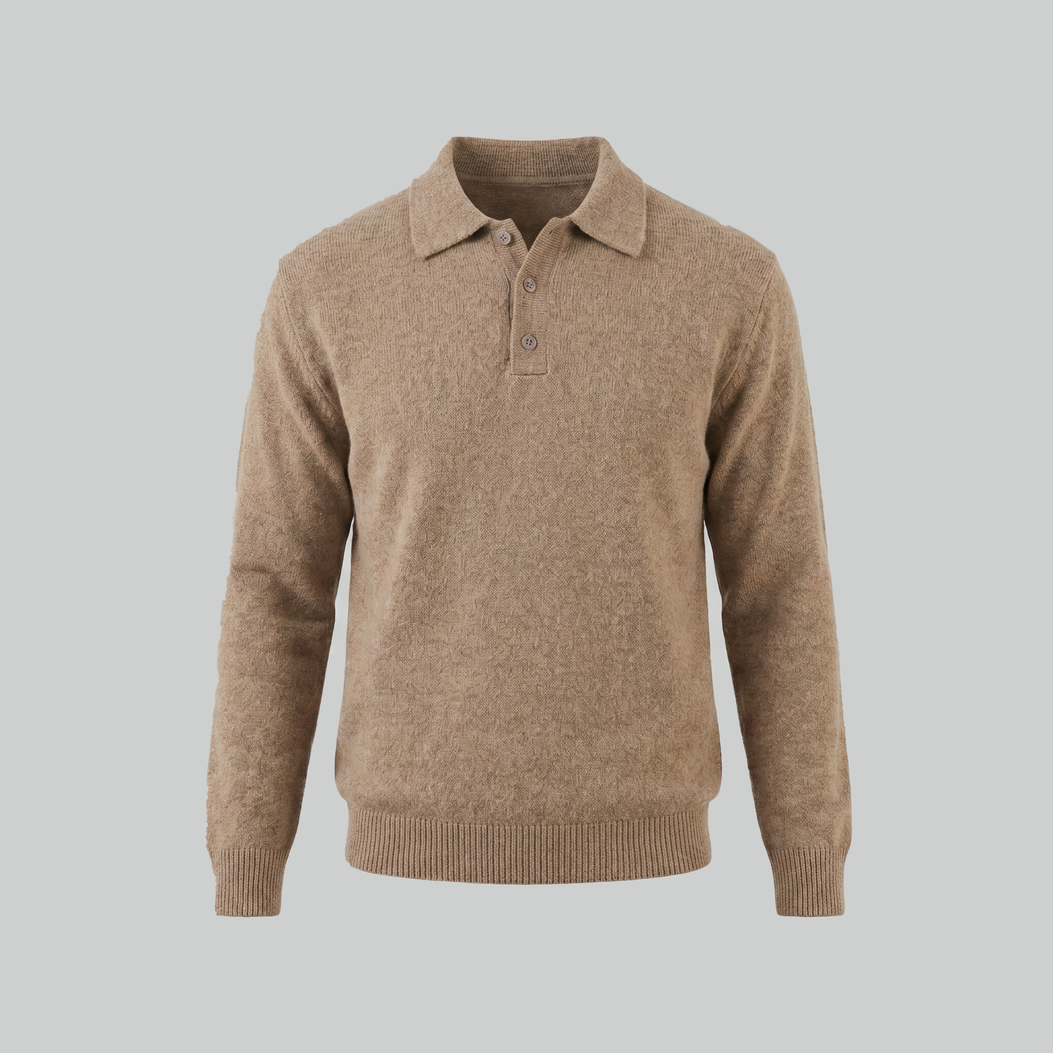 Herren Polo Kragen Strickpullover