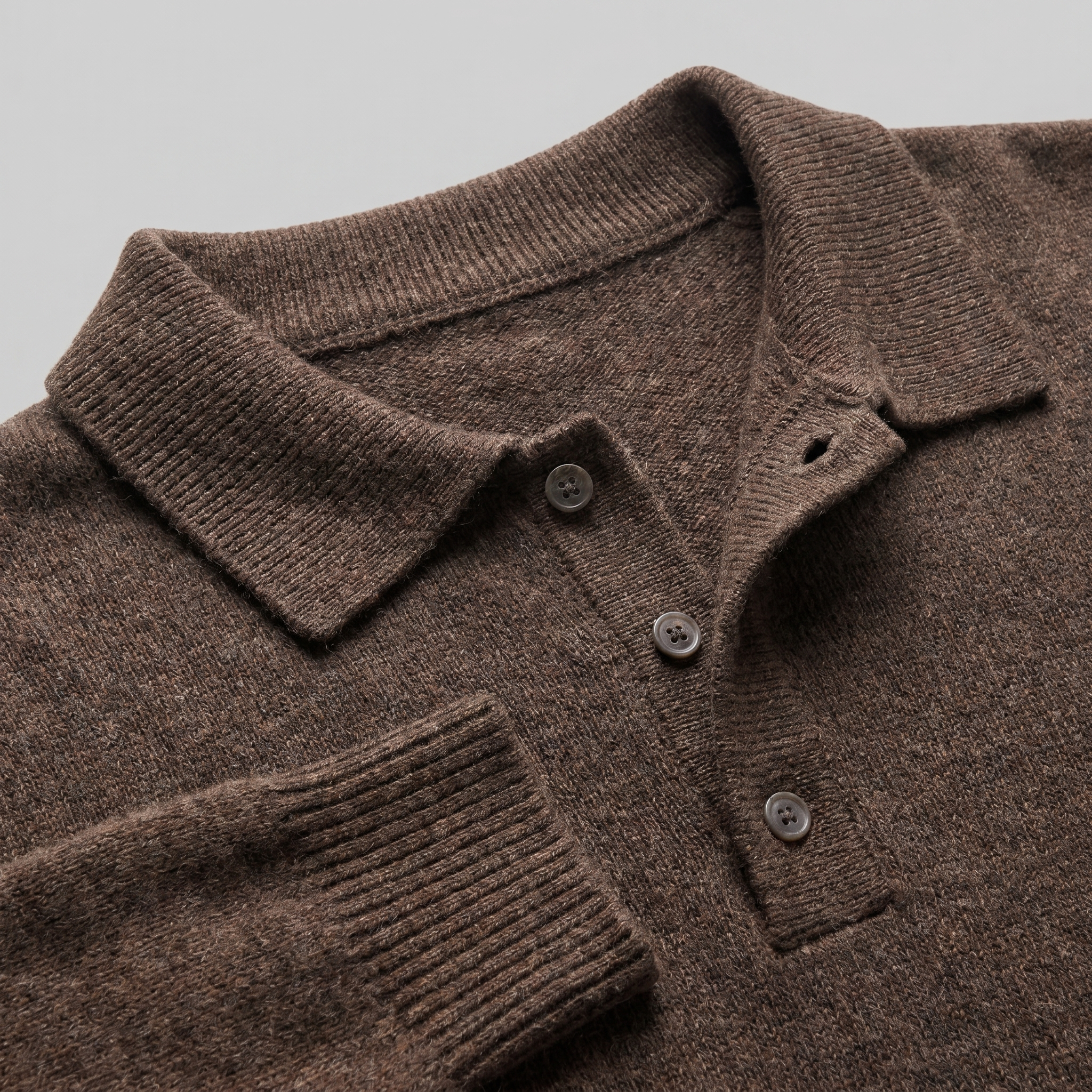 Herren Polo Kragen Strickpullover
