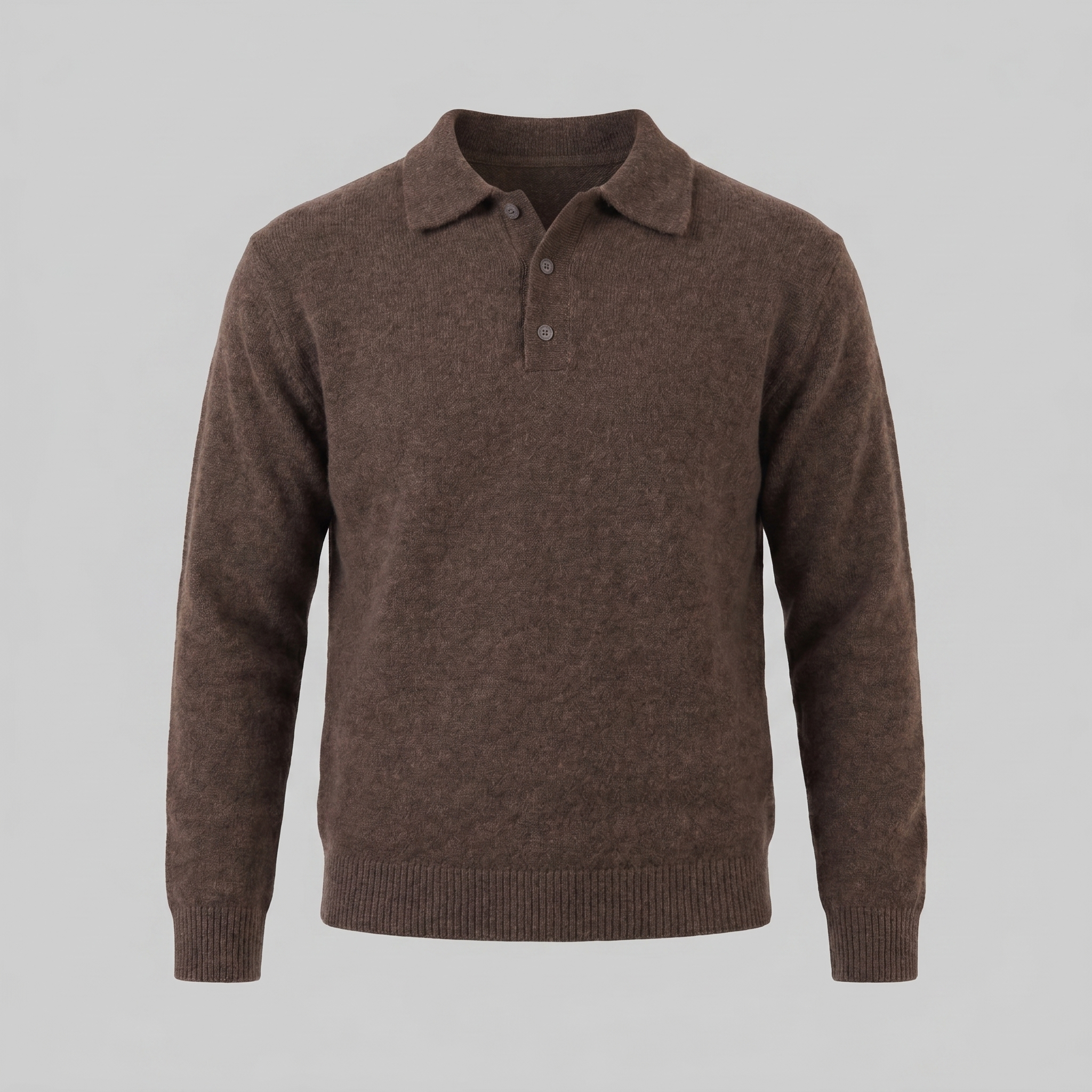 Herren Polo Kragen Strickpullover