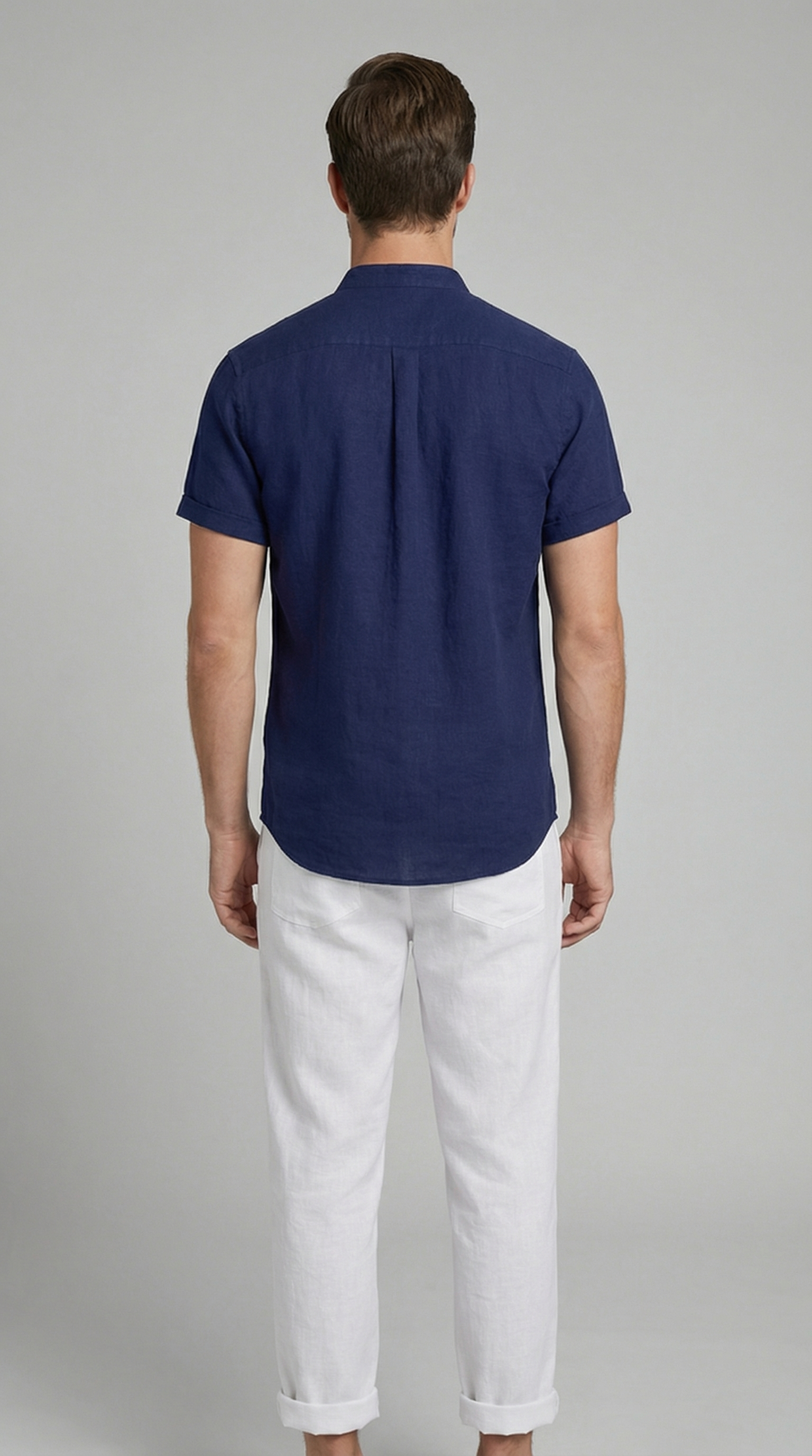 Herren Polohemd und Leinenhose Set