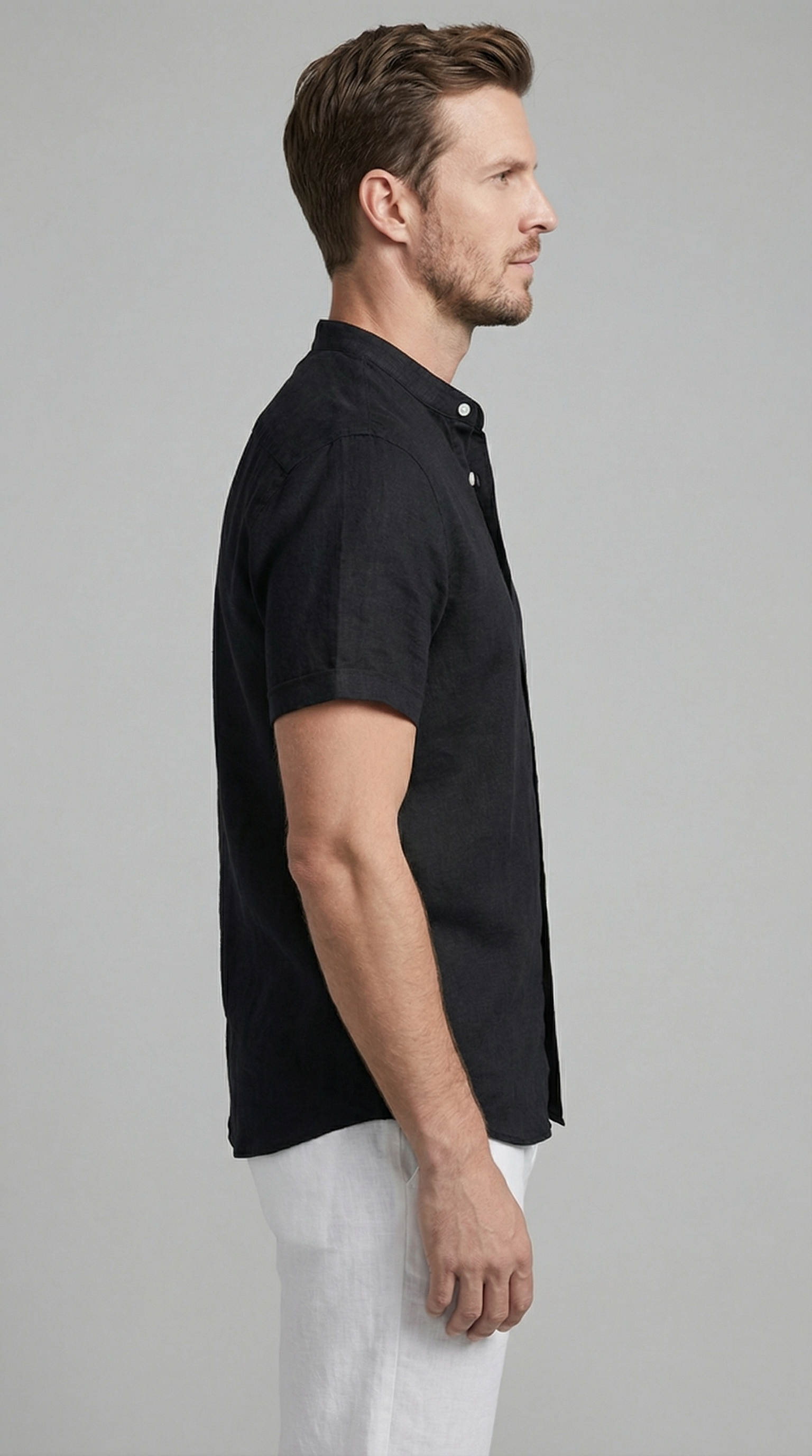 Herren Polohemd und Leinenhose Set