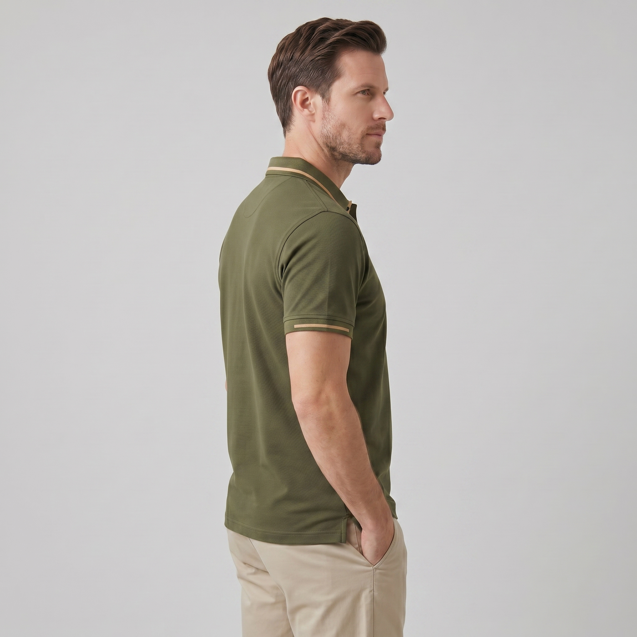 Herren Poloshirt Mit Kontrasttrim