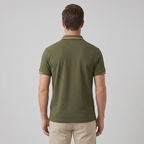 Herren Poloshirt Mit Kontrasttrim