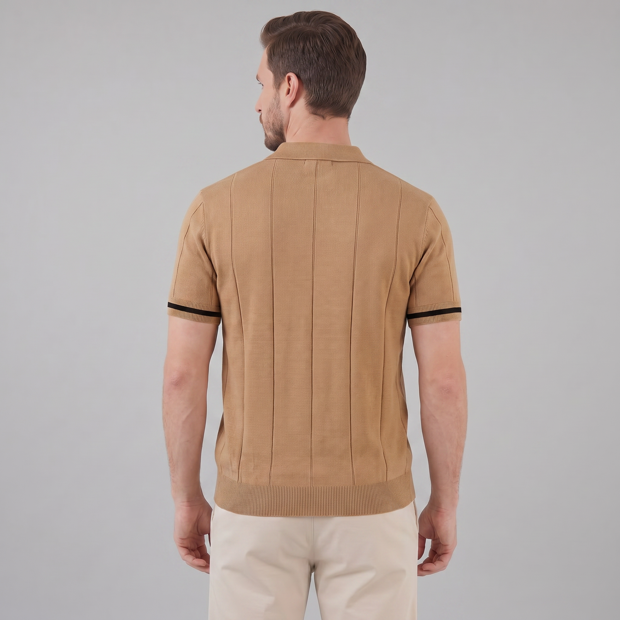 Herren Polohemd mit Reißverschluss-Kragen