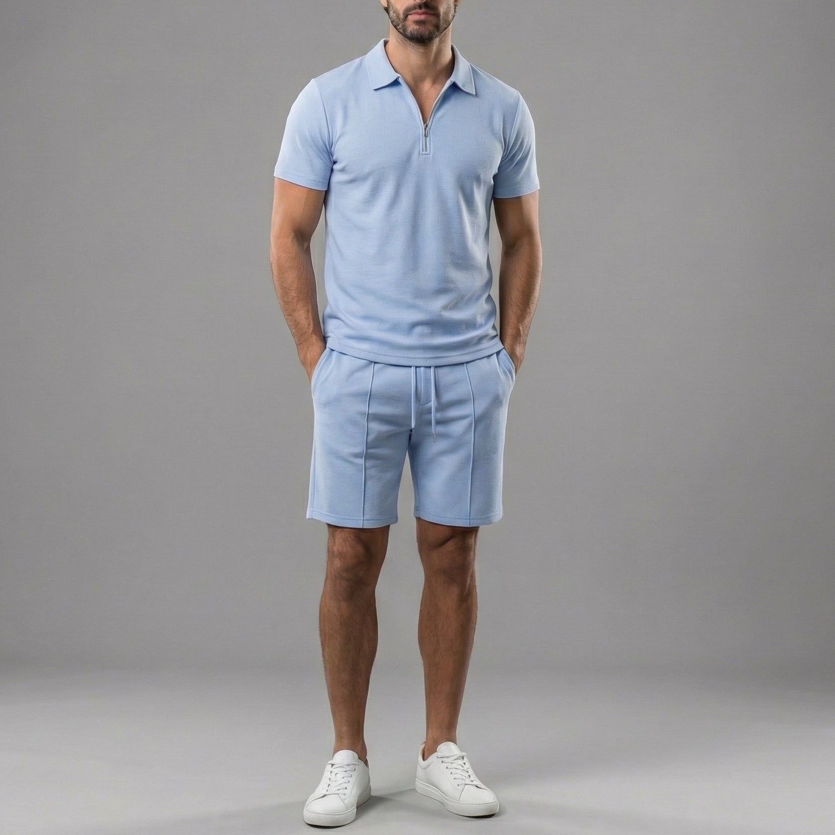 Herren Polohemden und Shorts Set für lässigen Stil