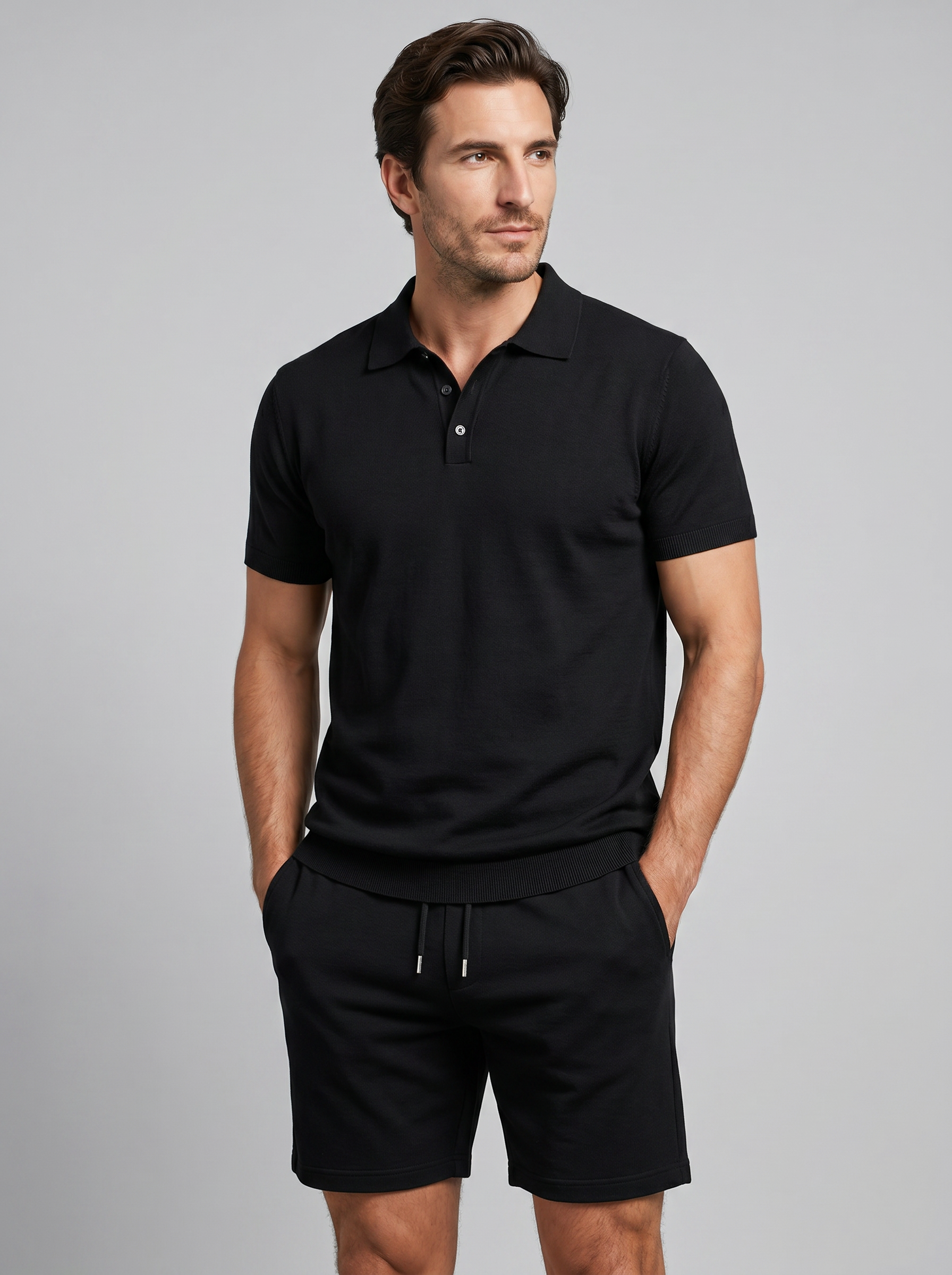 Herren Polo- und Shorts-Set