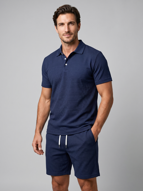 Herren Polo- und Shorts-Set
