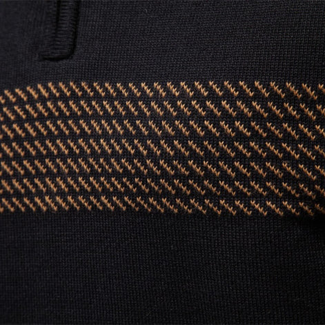 Herren Quarter-Zip Pullover Mit Streifen Detail