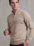 Herren Quarter-Zip Pullover Mit Streifen Detail