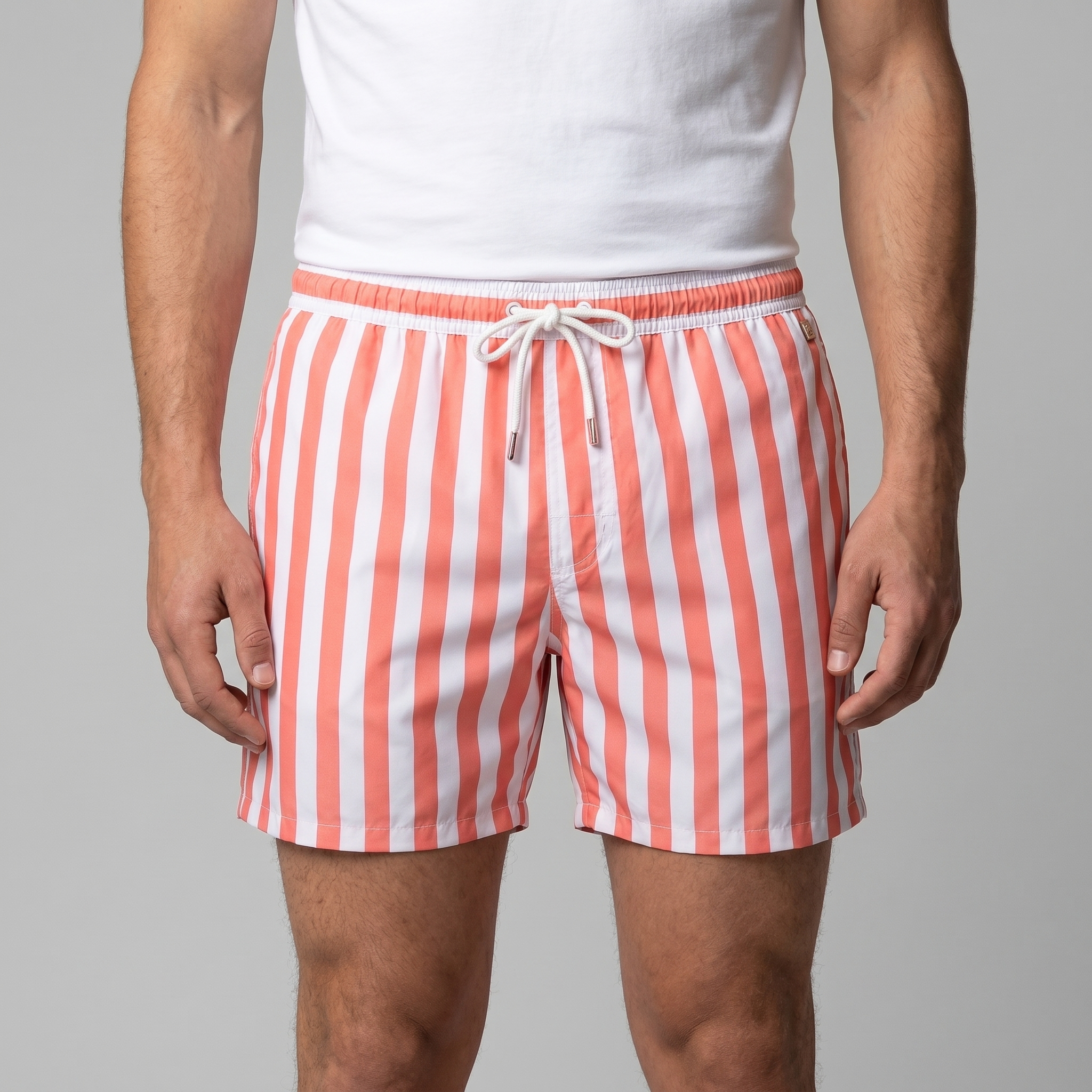 Herren Schnelltrocknende Streifen Badeshorts