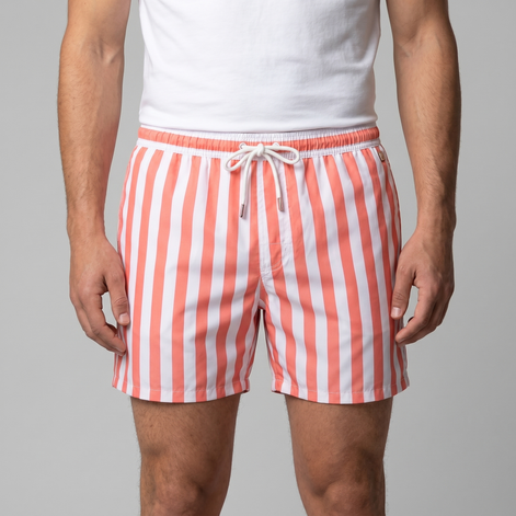 Herren Schnelltrocknende Streifen Badeshorts