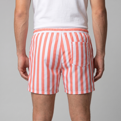 Herren Schnelltrocknende Streifen Badeshorts