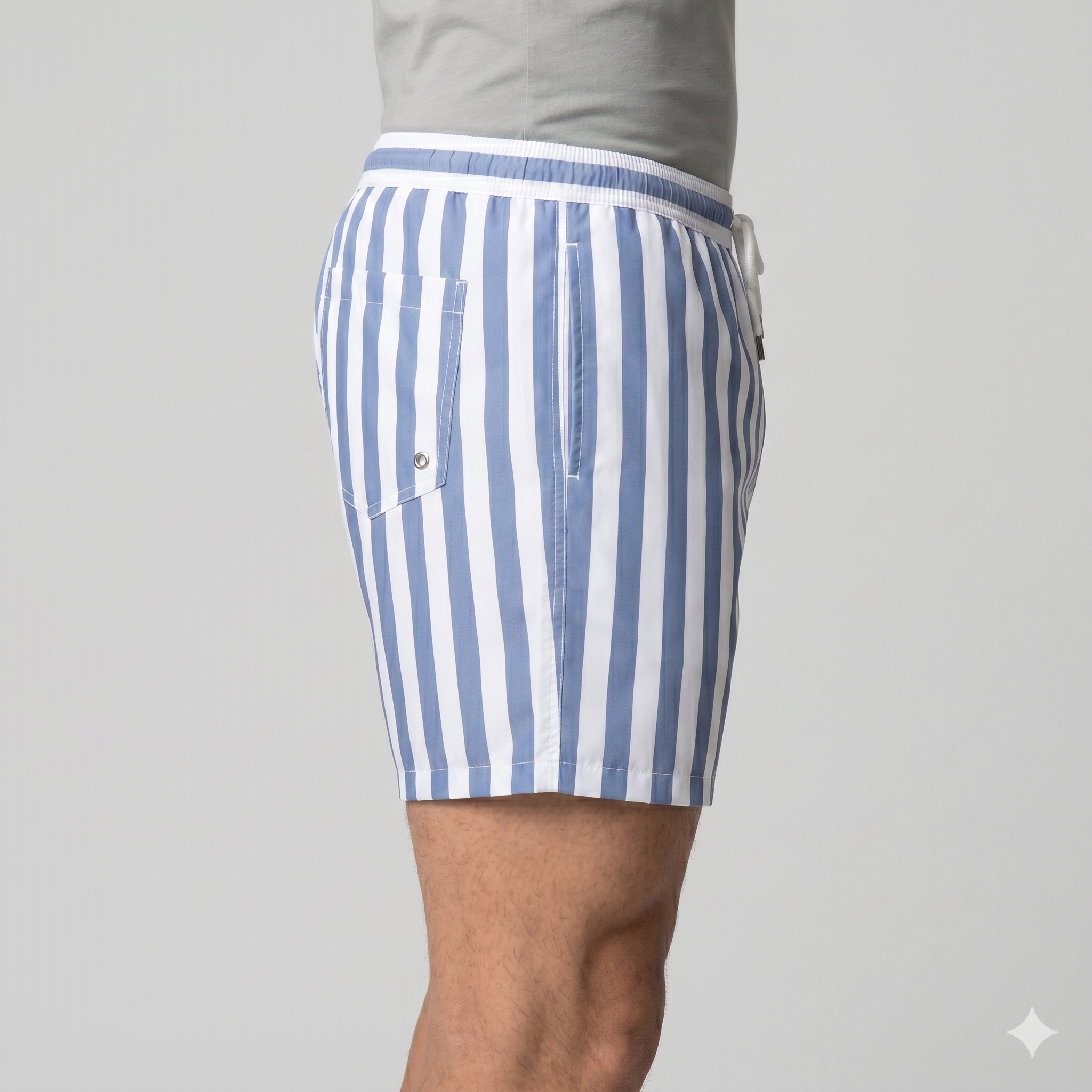 Herren Schnelltrocknende Streifen Badeshorts