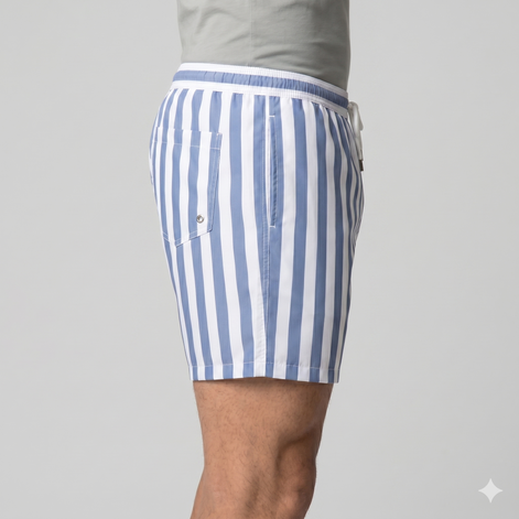 Herren Schnelltrocknende Streifen Badeshorts