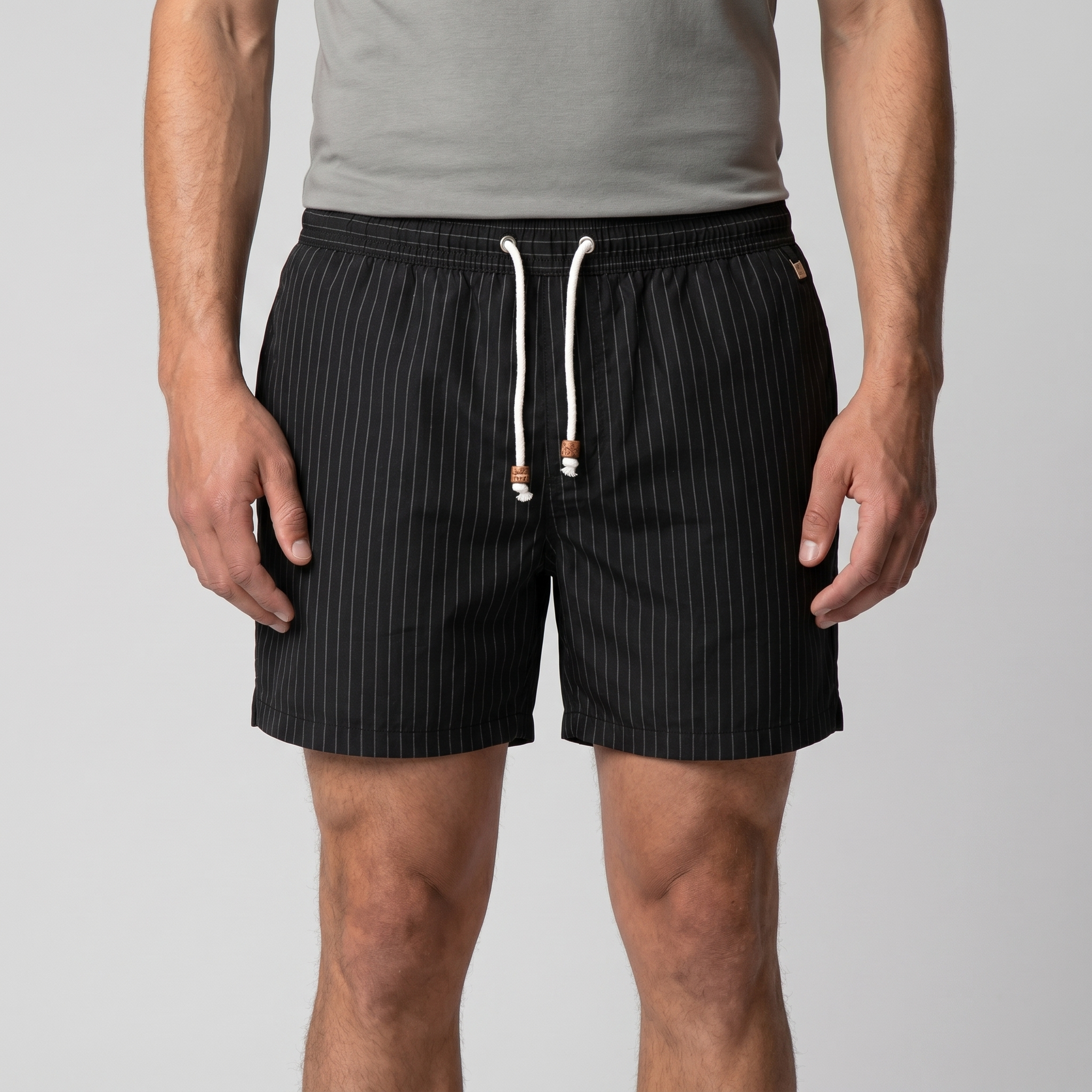 Herren Schnelltrocknende Streifen Badeshorts