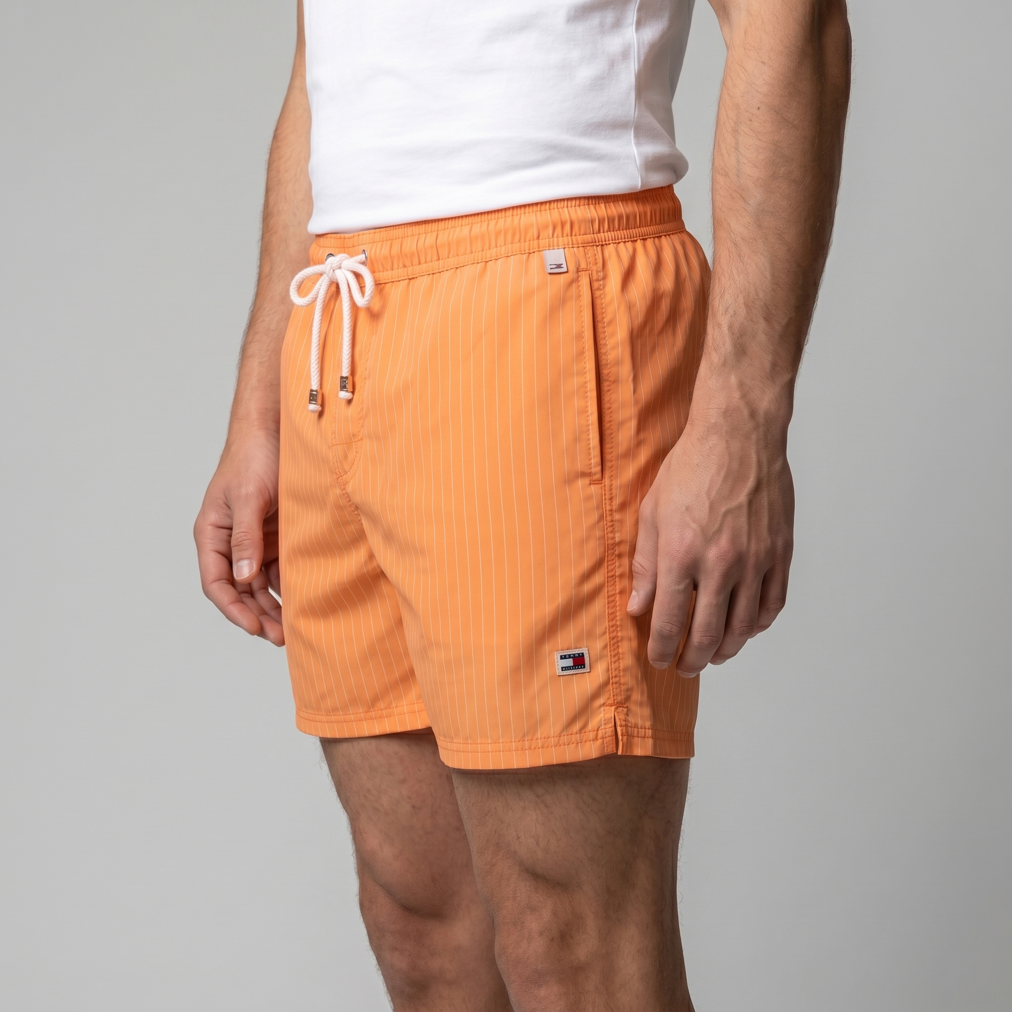 Herren Schnelltrocknende Streifen Badeshorts