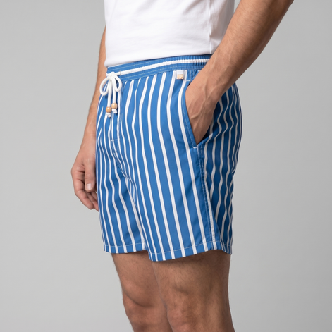 Herren Schnelltrocknende Streifen Badeshorts