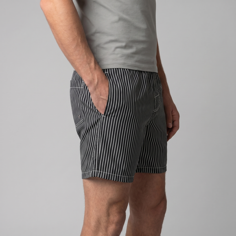 Herren Schnelltrocknende Streifen Badeshorts