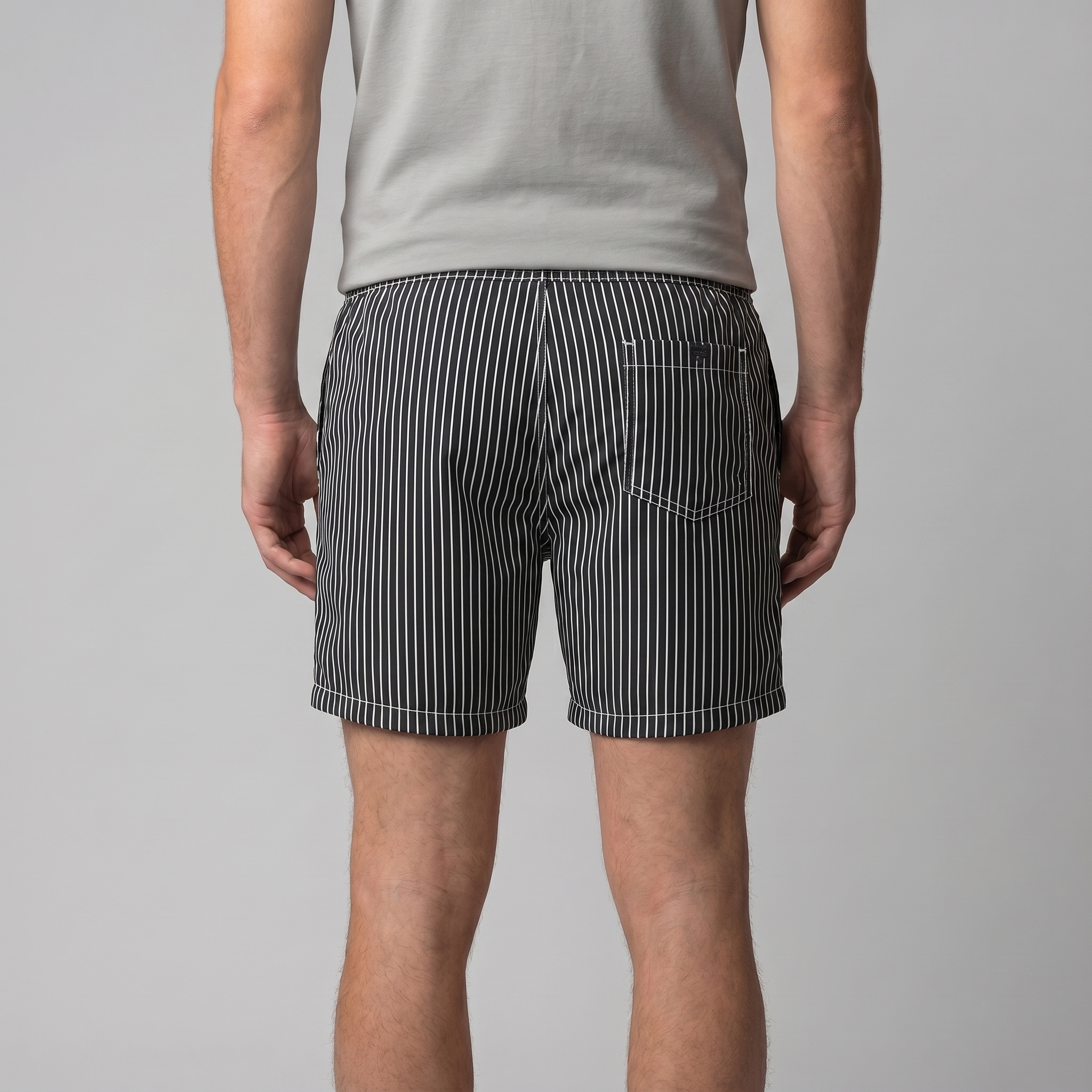 Herren Schnelltrocknende Streifen Badeshorts