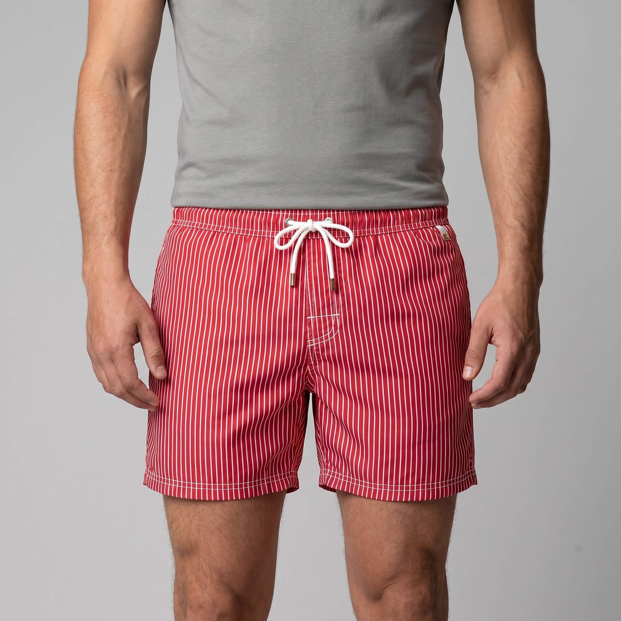 Herren Schnelltrocknende Streifen Badeshorts
