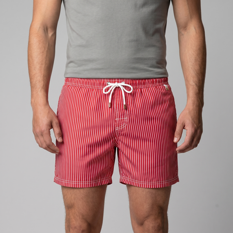 Herren Schnelltrocknende Streifen Badeshorts