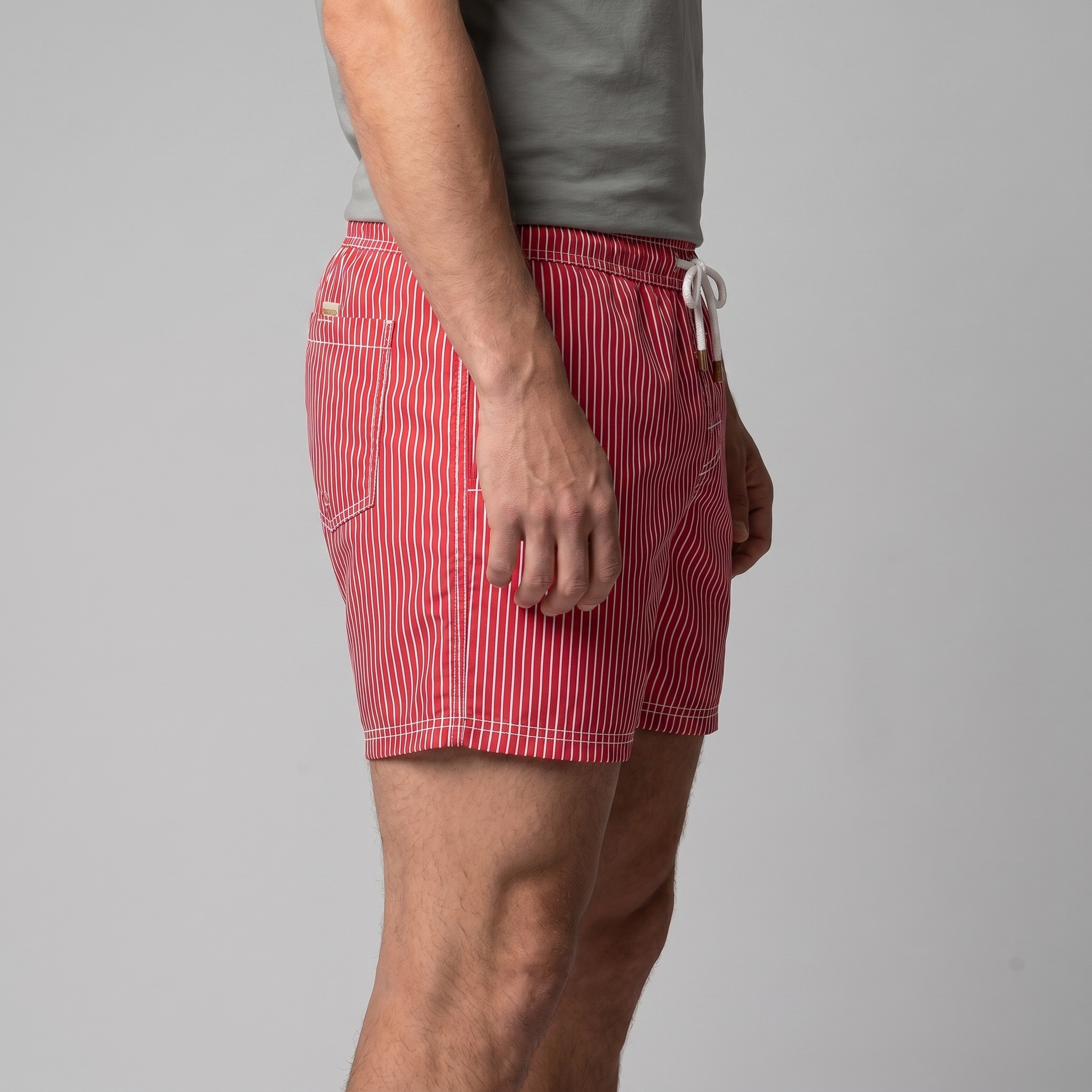 Herren Schnelltrocknende Streifen Badeshorts