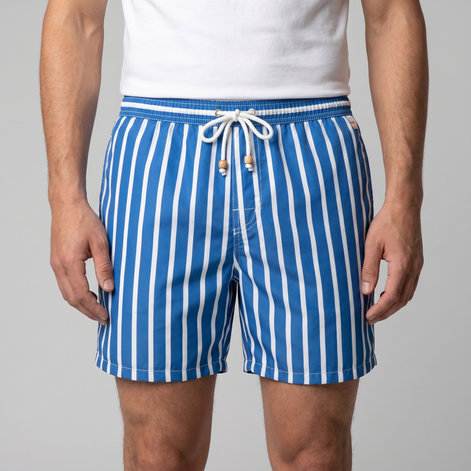 Herren Schnelltrocknende Streifen Badeshorts