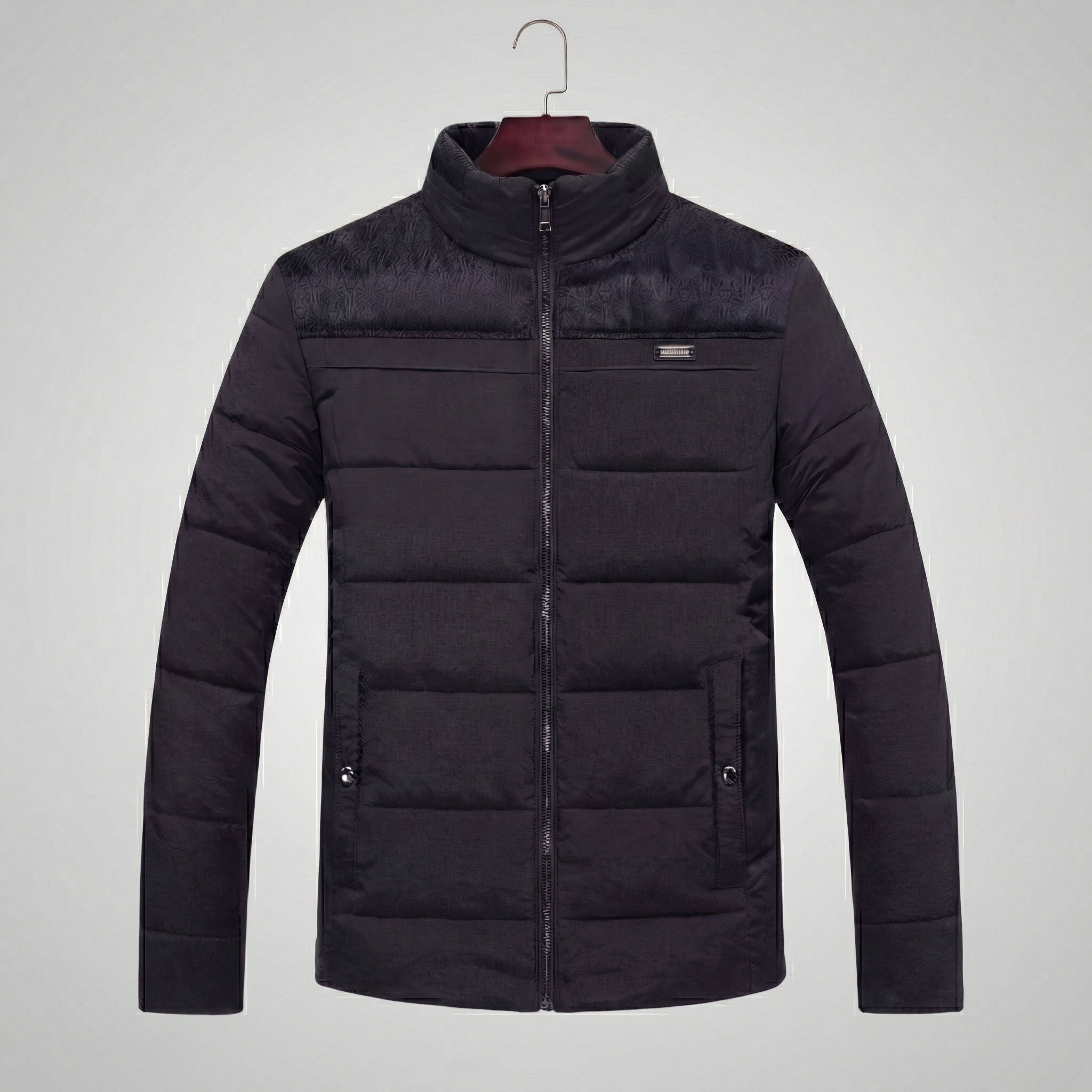 Herren Gesteppte Fleecejacke mit Stehkragen