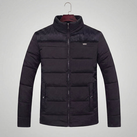 Herren Gesteppte Fleecejacke mit Stehkragen