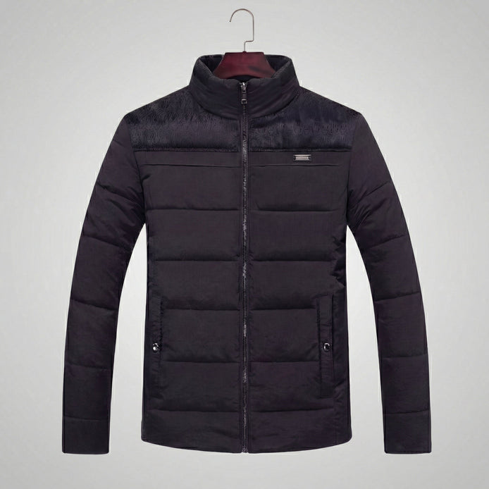 Herren Gesteppte Fleecejacke mit Stehkragen