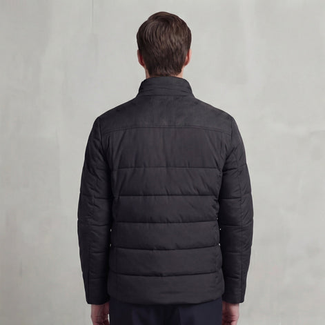 Herren Gesteppte Fleecejacke mit Stehkragen