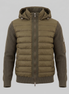 Herren Gesteppte Hybrid Kapuzenjacke
