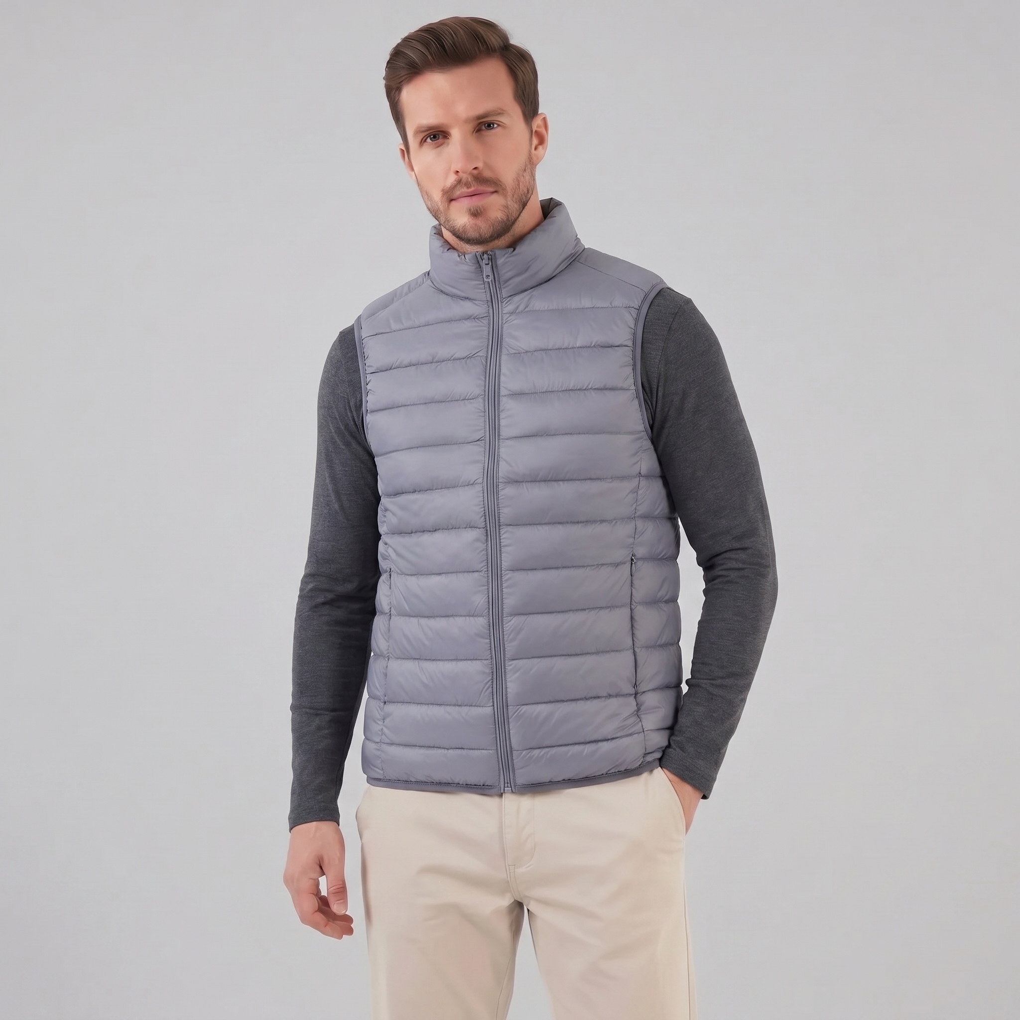 Herren Gepolsterte Steppweste
