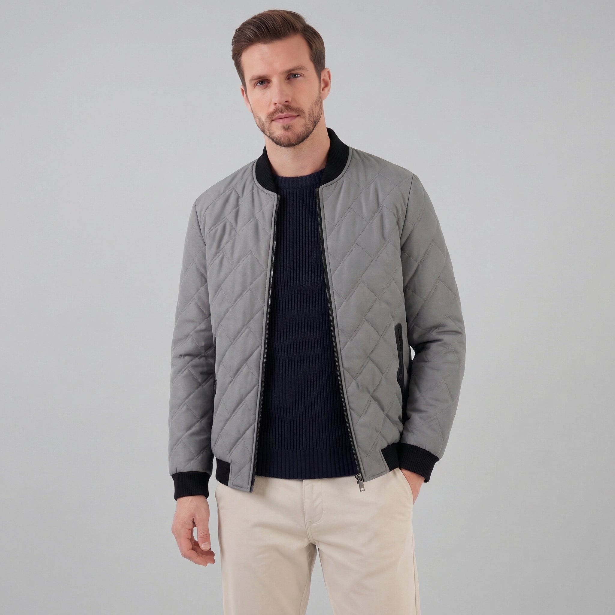 Herren Gesteppte Frühlingsjacke für den Alltag
