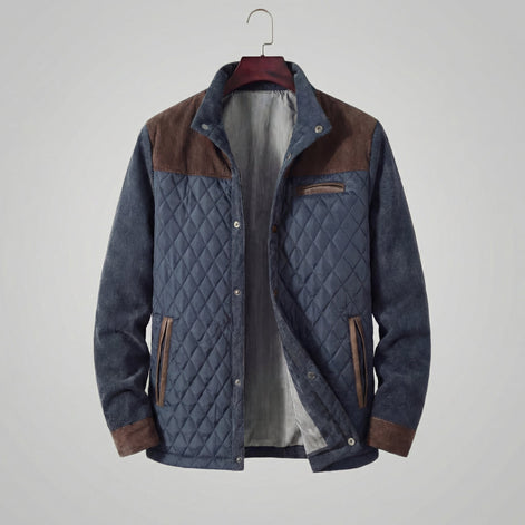 Herren Quiltierte Frühlingsjacke mit Stehkragen