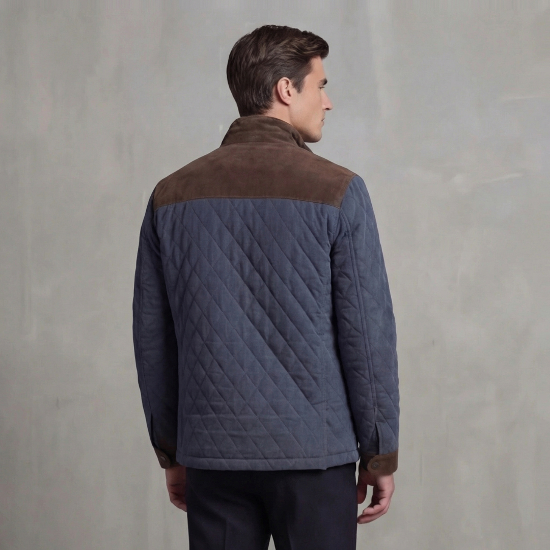 Herren Quiltierte Frühlingsjacke mit Stehkragen